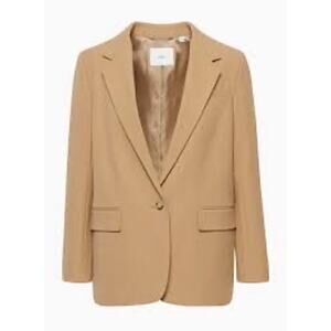 Aritiza Wilfred Generation Blazer Size Medium Tan Designer Career Business